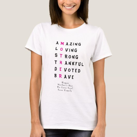ハッピーマザーズデー オーダーメイド Tシャツ (正面)