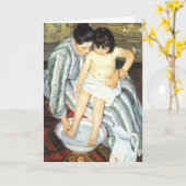 ハッピーマザーズデー、カッサットによるチャイルドズバス カード (黄色い花)