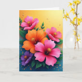 ハッピーマザーズデー カード (黄色い花)
