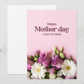 ハッピーマザーズデー カード - ボタニカル ワイルドフラワーズ (正面/裏面)