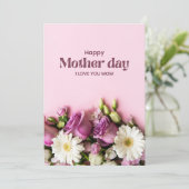 ハッピーマザーズデー カード - ボタニカル ワイルドフラワーズ (スタンド正面)