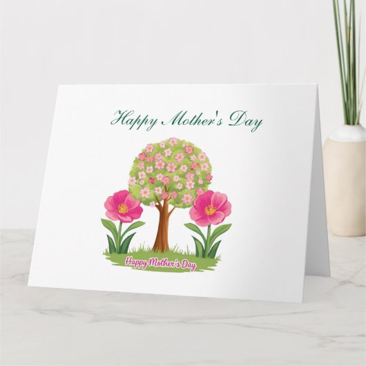 ハッピーマザーズデー、ネイチャーデザイン カード (正面)