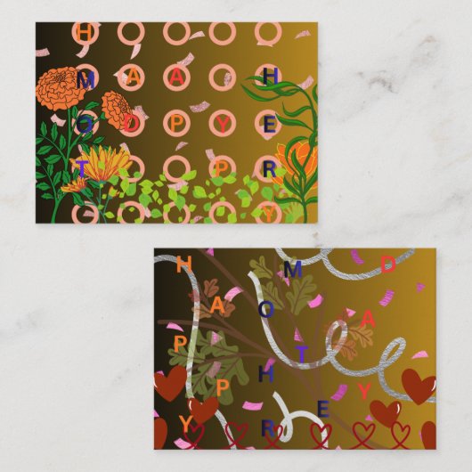 ハッピーマザーズデー ノートカード (正面/裏面)