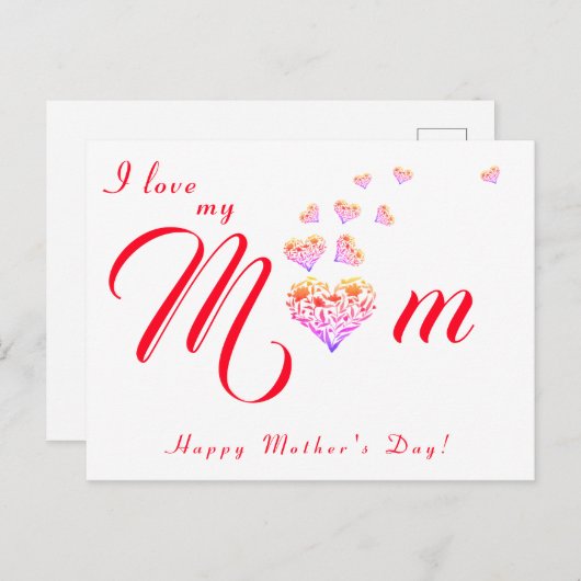 ハッピーマザーズデー/ハッピーバースデーはがき ポストカード (正面/裏面)