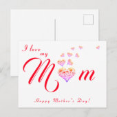 ハッピーマザーズデー/ハッピーバースデーポストカード ポストカード (正面/裏面)