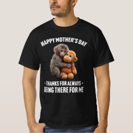 ハッピーマザーズデー パンチザモンキー かわいいおサルさん Tシャツ