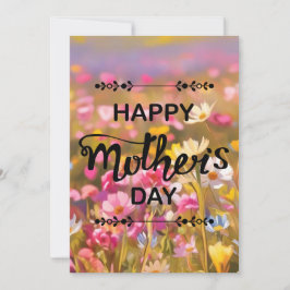 ハッピーマザーズデー ピンクのワイルドフラワーフィールド 2025 シーズンカード