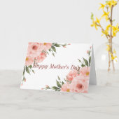 ハッピーマザーズデー ピンクの花 カード (黄色い花)