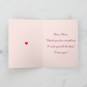 ハッピーマザーズデー＆ピンクハートカード カード (内部)