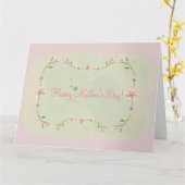 ハッピーマザーズデー（ピンク）カード カード (黄色い花)