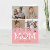 ハッピーマザーズデー フォトコラージュ4枚 カード (正面)