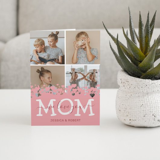 ハッピーマザーズデー フォトコラージュ4枚 カード