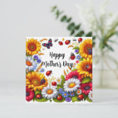 ハッピーマザーズデー フラットグリーティングカード カード (スタンド正面)