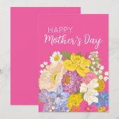 ハッピーマザーズデー フラワーブローム シーズンカード (正面/裏面)