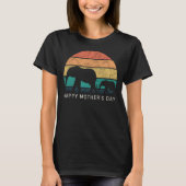 ハッピーマザーズデー ママゾウと赤ちゃんゾウ Tシャツ (正面)