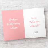 ハッピーマザーズデー ママ フォト かわいい ハート コーラルピンク カード