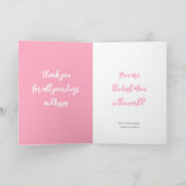 ハッピーマザーズデー ママ フォト かわいい ハート ピンク カード (内部)