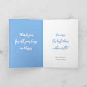 ハッピーマザーズデー ママ フォト かわいい ハート ブルー カード (内部)