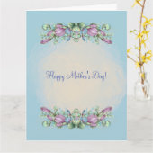 ハッピーマザーズデー(ライトブルー)カード カード (黄色い花)