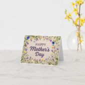 ハッピーマザーズデー - 内部は空白のグリーティングカード カード (黄色い花)