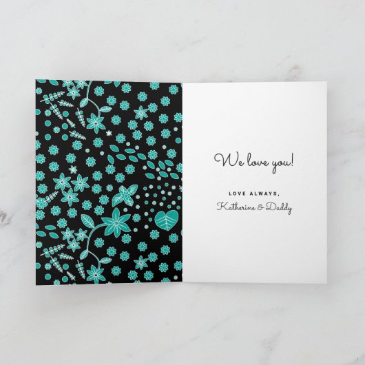 ハッピーマザーズデー 初めての母の日 写真を追加するよ カード (内部)