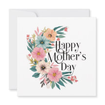 ハッピーマザーズデー 右側 花 ピンク 桃色