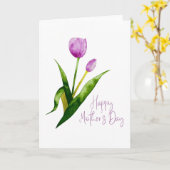 ハッピーマザーズデー 水彩花のカード カード (黄色い花)