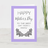 ハッピーマザーズデー 猫ママ カード (正面)