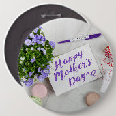 ハッピーマザーズデー 缶バッジ (正面&裏面)