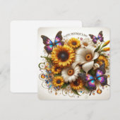 ハッピーマザーズデー 花と蝶 シーズンカード (正面/裏面)