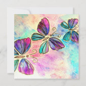 ハッピーマザーズデー – 蝶カラフル類飛んでいる (裏面)