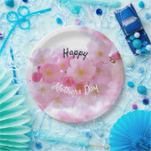 ハッピーマザーズ日ピンクさくらんぼツリー ペーパープレート (パーティー)