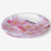 ハッピーマザーズ日ピンクさくらんぼツリー ペーパープレート (アングル)