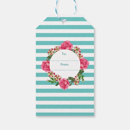 ハッピーマザーズ日ピンクローズレッドホワイトペチュニア ギフトタグ (裏面)