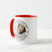 ハッピーマザーズ日フォトハート赤ホワイトブラック文字 マグカップ (正面左)