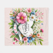 ハッピーマザーズ日フローラハート フリースブランケット (正面(横))