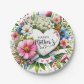 ハッピーマザーズ日フローラハート ペーパープレート (正面)