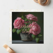 ハッピーマザーズ日フローラブーケハートノートカード ノートカード (正面/裏面インサイチュ)