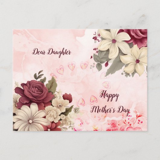 ハッピーマザーズ日フローラ素朴バラ娘 シーズンポストカード (正面)