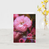 ハッピーマザーズ日春ピンクさくらんぼの花 カード (黄色い花)