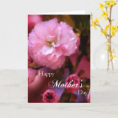ハッピーマザーズ日春ピンクさくらんぼの花 カード (黄色い花)
