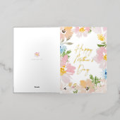 ハッピーマザーズ日水彩花 箔グリーティングカード (外側レイダウン)