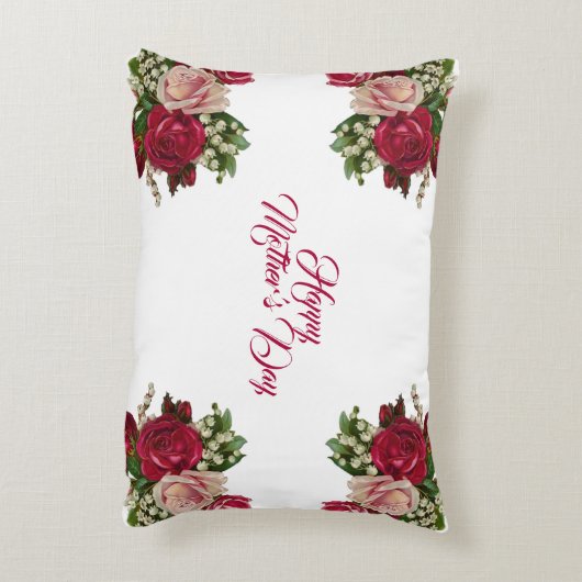 ハッピーマザーズ日素朴バラフローラ緑 アクセントクッション (裏面(縦))