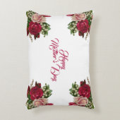 ハッピーマザーズ日素朴バラフローラ緑 アクセントクッション (正面(垂直))