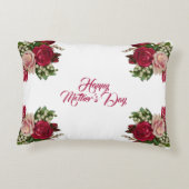 ハッピーマザーズ日素朴バラフローラ緑 アクセントクッション (裏面)