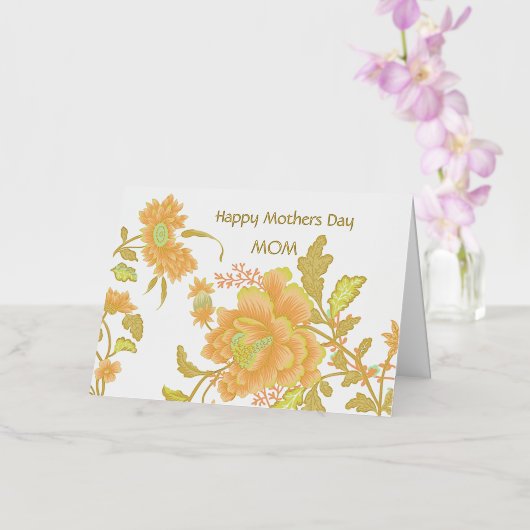 ハッピーマザーズ日花模様ホイルパーソナライズされたス 箔シーズンカード (蘭)