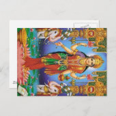 ハッピーマザーズ日贈り物アイディアヒンズー女神ポストカー ポストカード (正面/裏面)