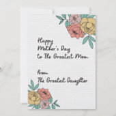 ハッピーマザーズ素晴らしデイママフローラパステル花 カード (正面)