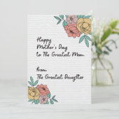 ハッピーマザーズ素晴らしデイママフローラパステル花 カード (スタンド正面)