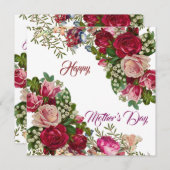 ハッピーマザーズ素朴デイバラフローラ緑の葉 シーズンカード (正面/裏面)